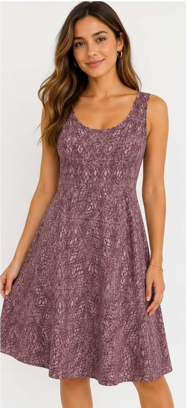 Aventura Women's Delaney Grapeade Scoop Neck Mini Dress Medium NWT T90 Viscose